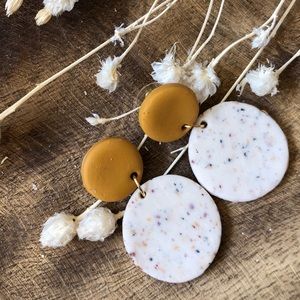 Handmade polymer clay earrings in the style Gloria